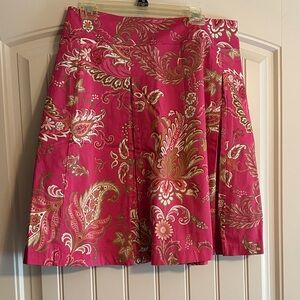 George Pink and Gold A-Line Skirt